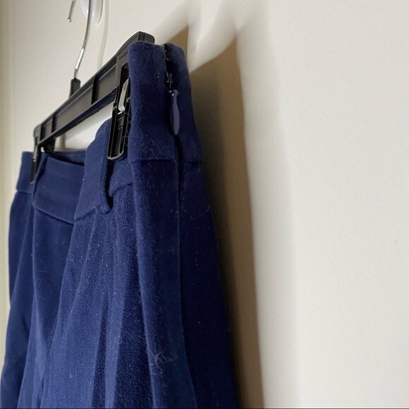 J. Crew Winnie Pants Navy Blue Stretch Cotton Trousers Office Work Women's 8 - Picture 3 of 10